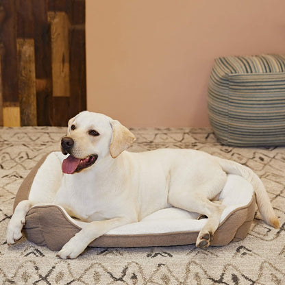 Durable Square Dog Bed - Machine Washable, Comfortable for Medium Dogs